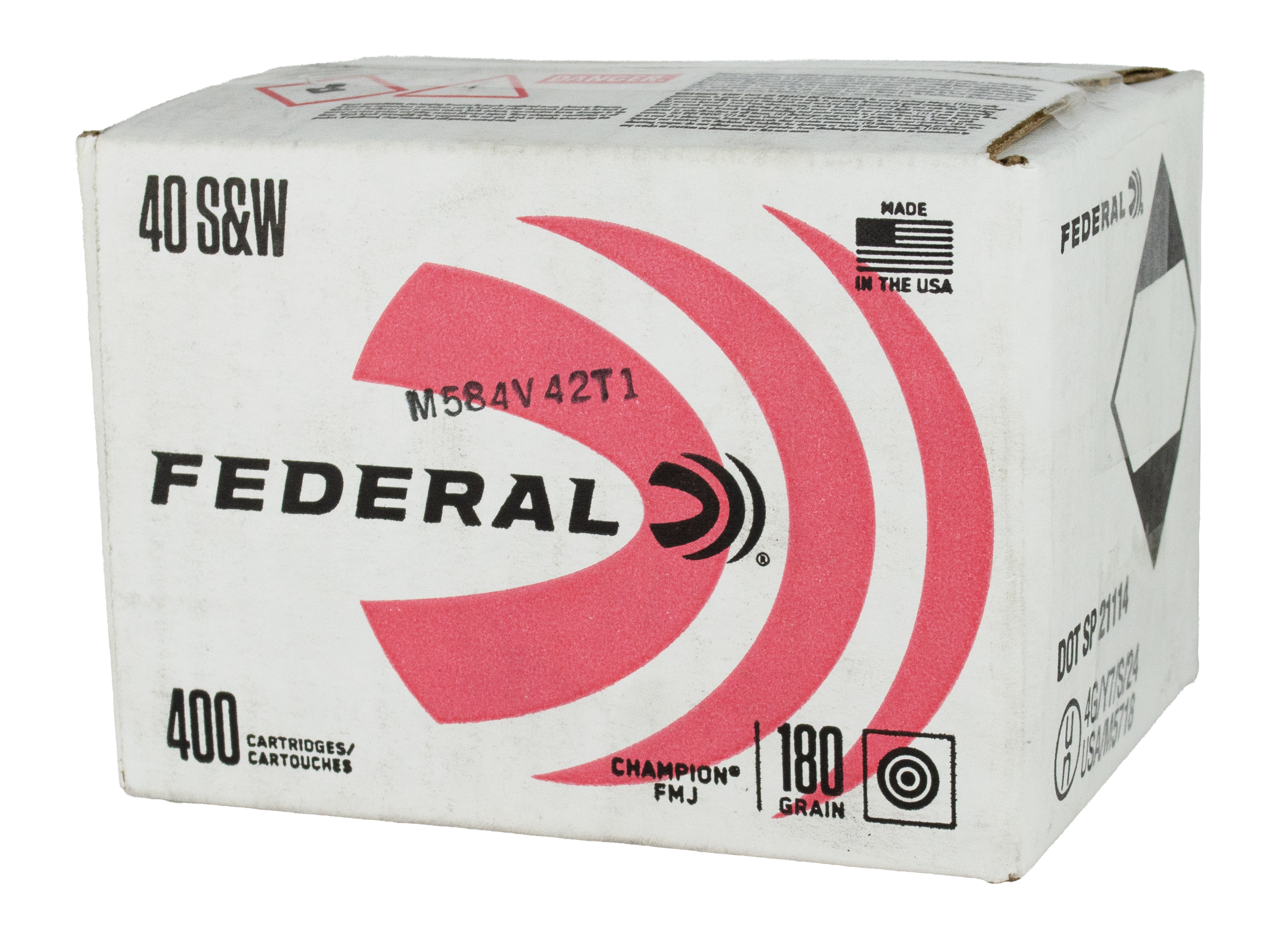 FED CHAMPION 40SW 180GR FMJ LOOSE PACK 400/1 - Ammunition